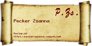 Pecker Zsanna névjegykártya